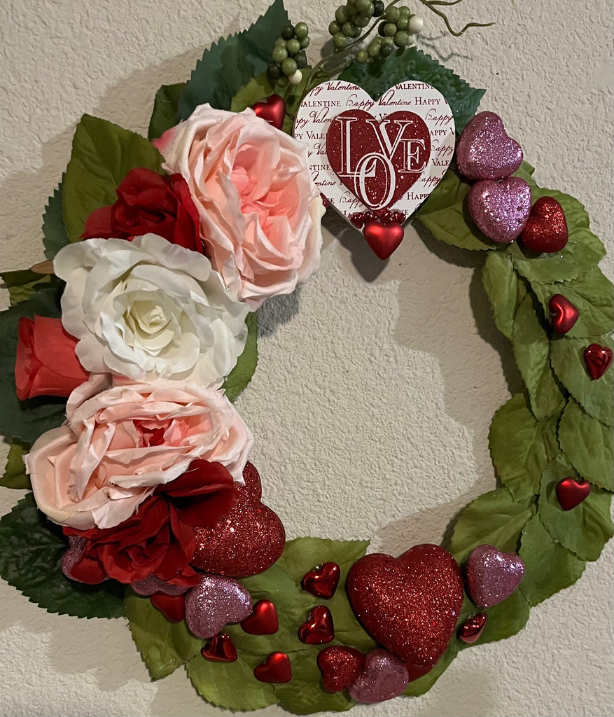 VALENTINES DAY- Wreath – Lillian E Designs