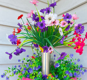 GRAVE SITE FLOWER ARRANGEMENT - Colorful Flowers