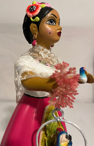 MEXICAN LADY- Lady and Parrot