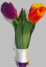 SOLAR GRAVE SITE FLOWER ARRANGEMENT- Tulips