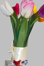 SOLAR GRAVE SITE FLOWER ARRANGEMENT- Tulips