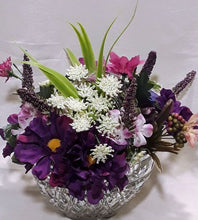 White and Purple Chrystal Flower Center Piece