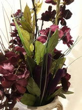 ANTIQUE POT- with Purple Flower Arrangement