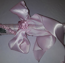 WEDDING JUMPING BROOM - Pink Silk Flowered Broom