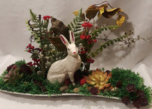 BUNNIE EASTER WHITE JACKRABBIT- Easter Centerpiece