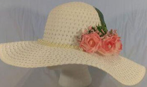 GRACE-  Pink Roses w/Pearl's Sun Hat