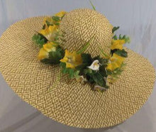 SUNNIE- Tan Sunflower Dress Hat
