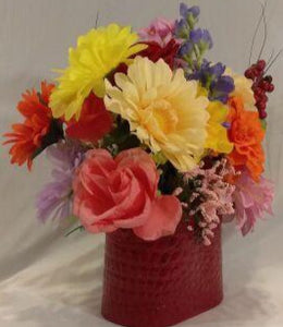 RED PURSE-Flower arrangement