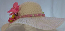 TONYA-  Pink & White Floral Sun Hat