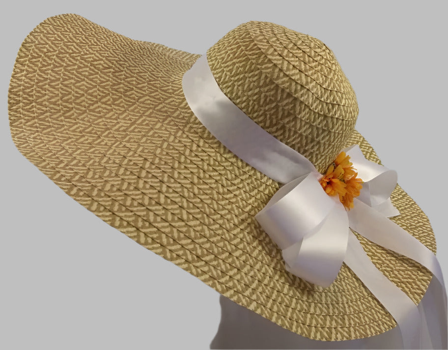 LUXURIE-  Ribbon Sun Hat