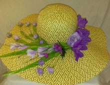 EARLINE'S-  Tan and Purple Hat