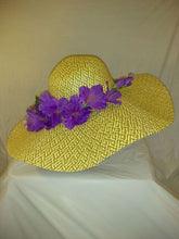 EARLINE'S-  Tan and Purple Hat