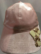 PINK CREAM JEWELED CAP