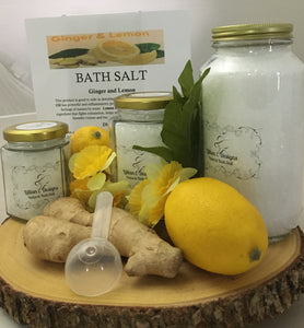 GINGER & LEMON- Large Jar Bath Salt