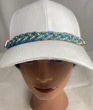 LILY-  White , Gold & Turquoise Rope Baseball Cap
