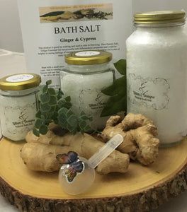 GINGER & CYPRESS- Small Jar Bath Salt