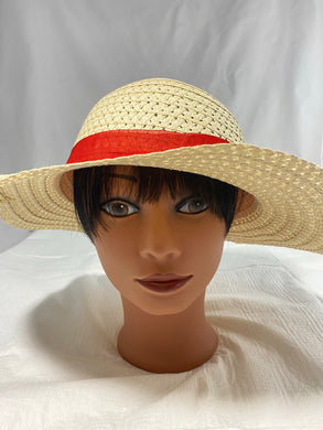 WHITNIE-  Natural Color w/Red and White Accent Girls Hat