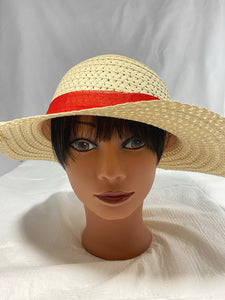 WHITNIE-  Natural Color w/Red and White Accent Girls Hat
