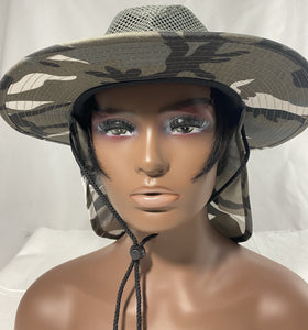 MULTI GRAY - Camo safari hat