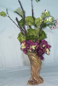 TREE TRUNK - Purple Flower Arrangement
