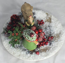 CHRISTMAS GINGERBREAD-LADY  w/ Golden Reindeer