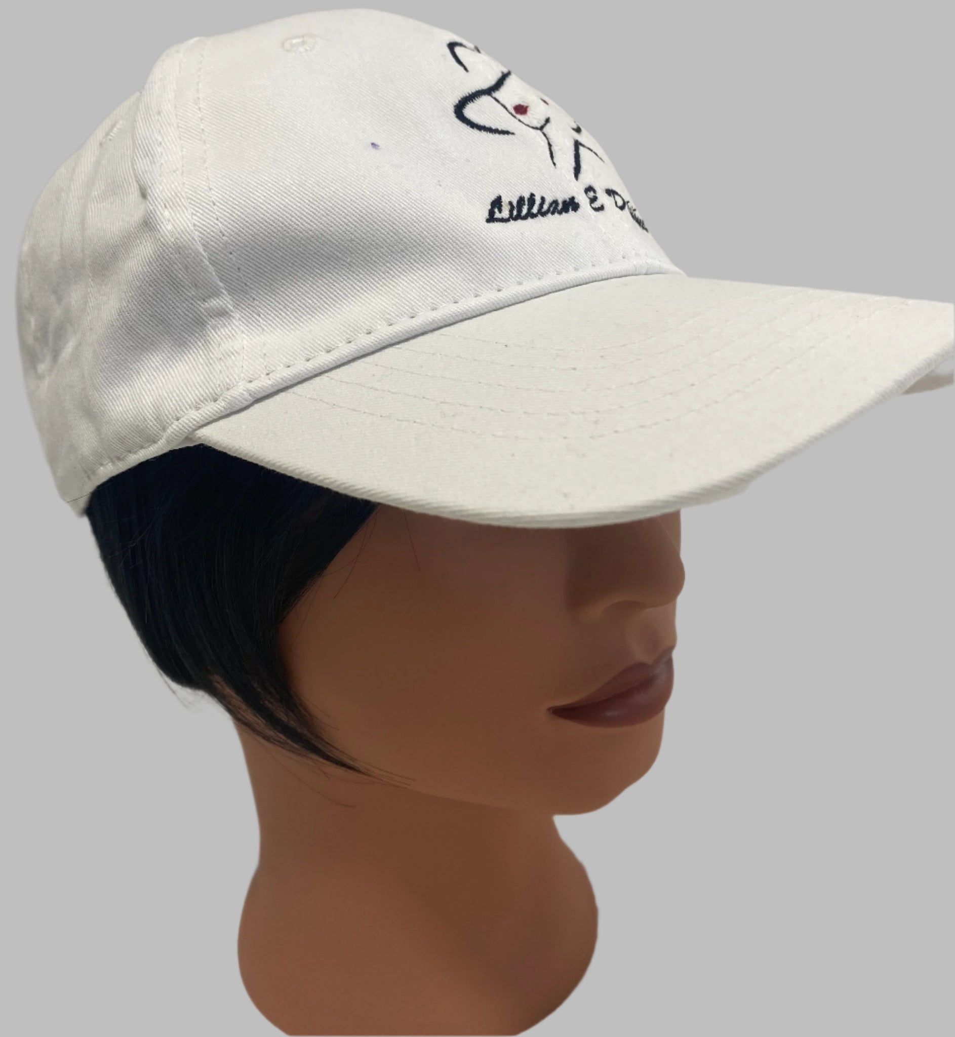 LOGO-White Baseball Cap – Lillian E Designs