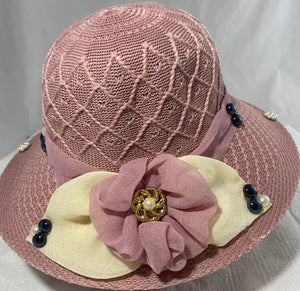 LOYAL-  - Light Rose  w/White and Black Accented Hat
