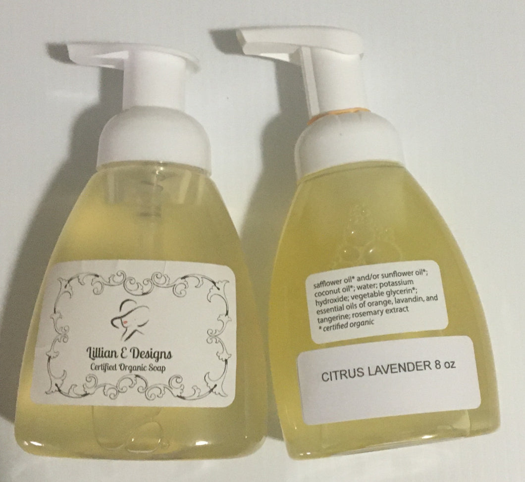 CITRUS LAVENDER - 8oz Foaming Liquid Soap
