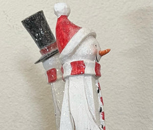 CHRISTMAS SNOWMAN AND WOMAN- Christmas Centerpiece