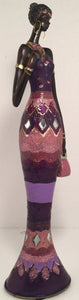 GIEA-  African Lady w/multi purple dress