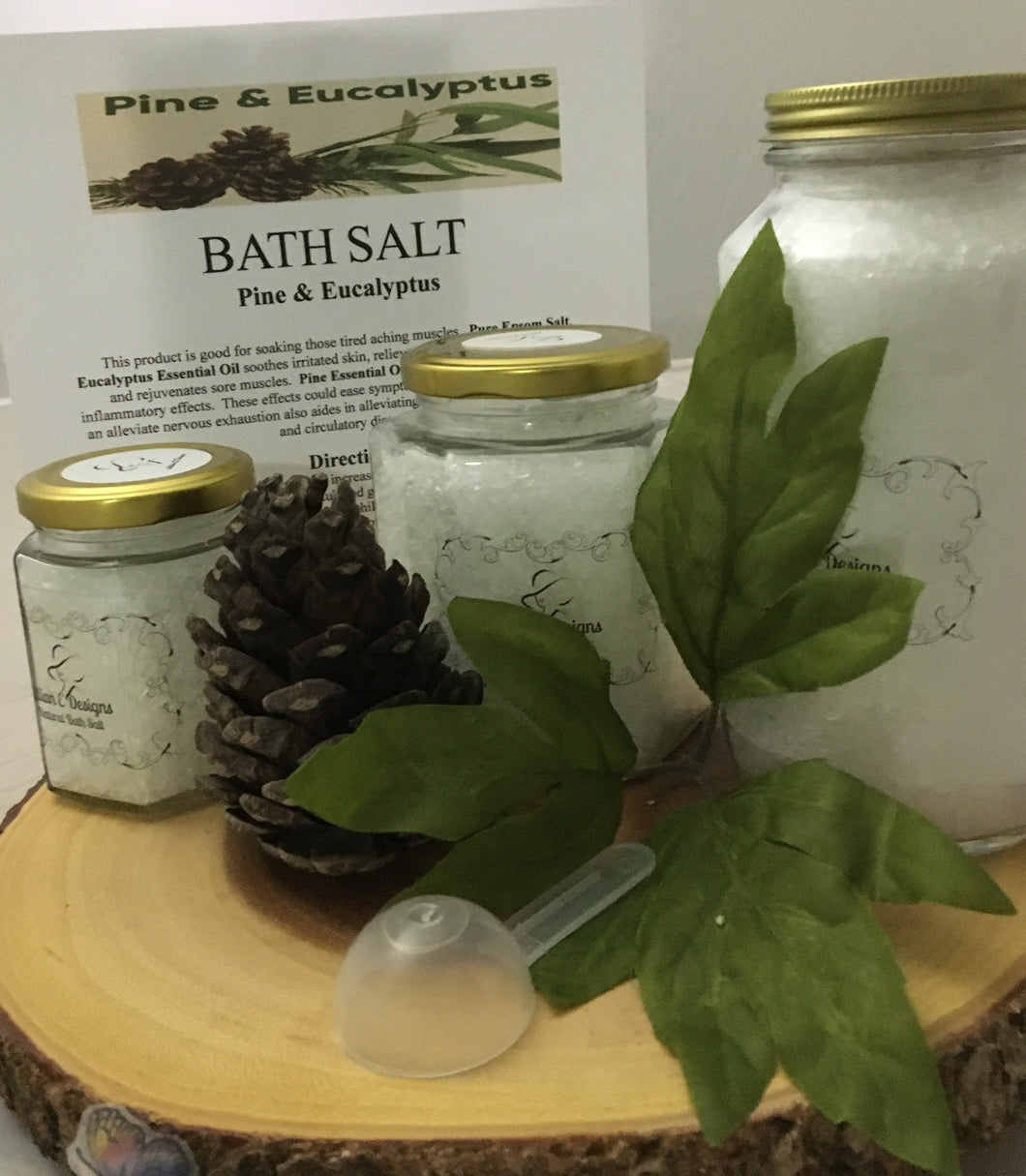 PINE & EUCALYPTUS- Medium Jar Bath Salt