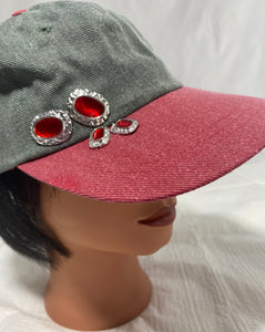 ROUTHIE-   Red Jeweled Baseball Cap