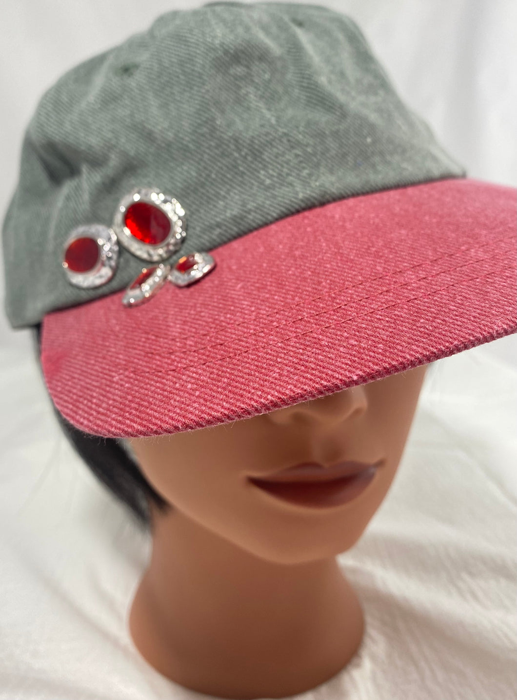 ROUTHIE-   Red Jeweled Baseball Cap