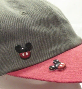 STORM-  Black & Red Mickey Button Baseball Cap